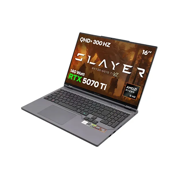 Game Garaj Slayer R9T3D-5070Ti V2 AMD Ryzen 9 9955HX3D RTX5070Ti 16" 300Hz QHD+ FreeDos Oyuncu Laptop