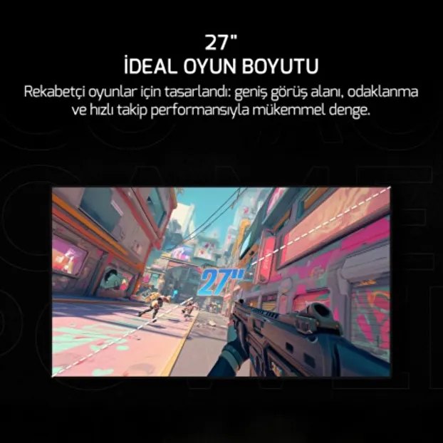 GamePower Kaze Q80 27'' Flat 180Hz Fast IPS 0.5ms QHD Gaming Monitör