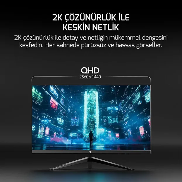 GamePower Sonic T80 27" Flat Fast IPS 180HZ 0.5Ms QHD 2K Gaming Monitör