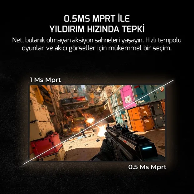 GamePower Sonic T80 27" Flat Fast IPS 180HZ 0.5Ms QHD 2K Gaming Monitör