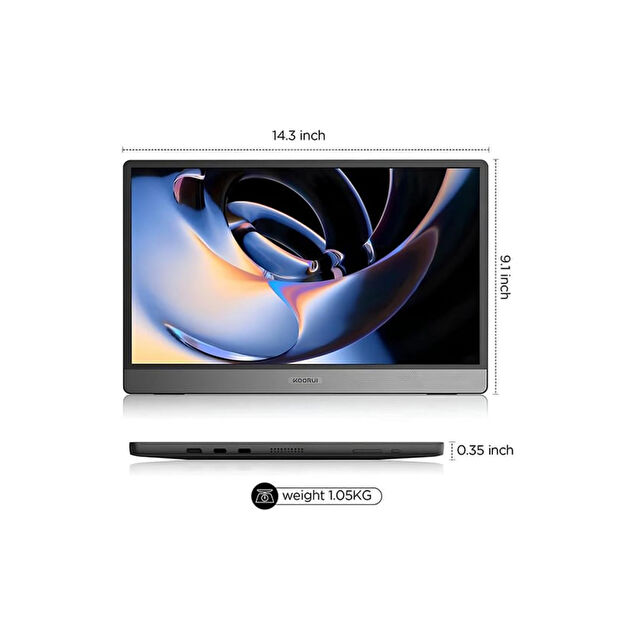 Koorui 15.6" 15B1 60Hz 5ms IPS FHD Taşınabilir Monitör